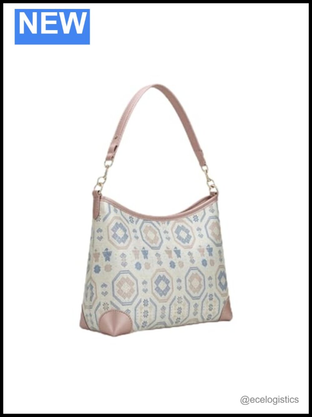 Jacquard Hobo Bag Ethnic Woven Underarm Crossbody Adjustable Strap Handbag Faux